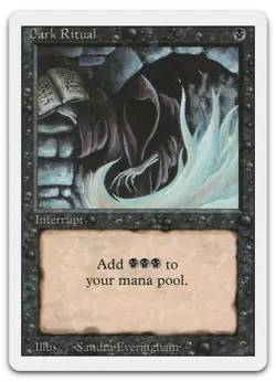 Dark Ritual (LP) Revised Edition 3ED Magic MTG - Image 1