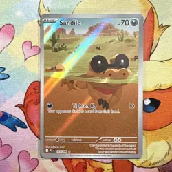 Sandile 135/86 Illustration Rare Black Bolt Pokemon TCG Card - Near Mint (17) - Image 1