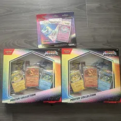 Pokemon TCG Prismatic Evolutions Poster Collection Box x2 sticker collection x1 - Image 1