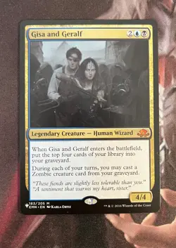 MtG Custom Commander / EDH Black Blue Zombies Deck - Gisa and Geralf - Bracket 2 - Image 1