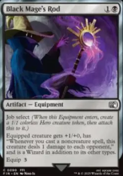 Black Mage's Rod Final Fantasy (FIN) 90 MTG Foil NM - Image 1
