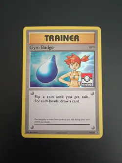Pokemon 2016 XY Promos #XY204 Gym Badge Misty Holo Black Star Promo - Image 1