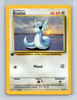 Dratini Pokemon German Base Set 1st Edition (DRATINI) #26 NM/LP - Image 1