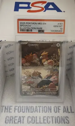 Spearow Mega Evolution 151/132 Illustration Rare PSA 10 Pokemon TCG - Image 1