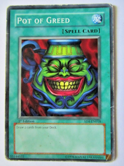 Yugioh! Pot Of Greed Sd4-En018 1st Ed Common Hard Play!! - Image 1
