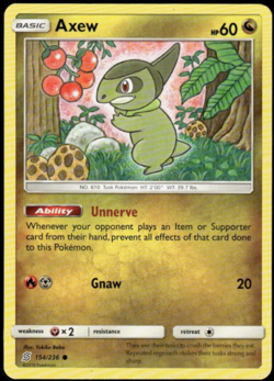 Pokemon - Axew - 154/236 - Unified Minds - NM/M - Image 1