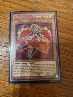 Yugioh Disciple of Nephthys HISU-EN002 Secret Rare 1st Edition NM - Image 1