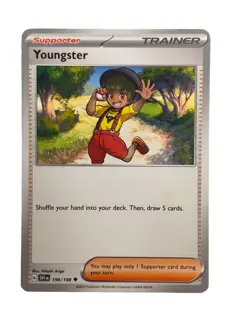 New: 2023 Pokemon TCG Youngster 198 Scarlet & Violet Base Set Regular Uncommon - Image 1