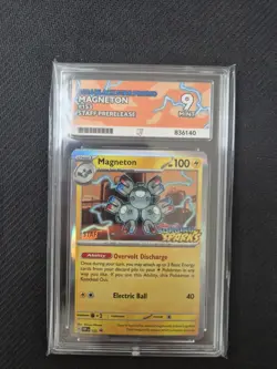 Pokemon Magneton 153 Prerelease STAFF Black Star Promo ACE 9 Mint Surging Sparks - Image 1