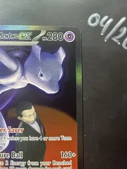 Team Rockets Mewtwo EX 281/217 SIR Ascended Heroes Full Art Holo Pokemon TCG, NM - Image 4