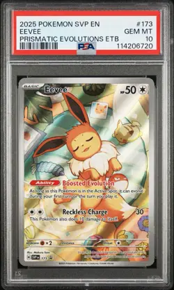 EEVEE 2025 POKEMON BLACK STAR PROMO PRISMATIC EVOLUTIONS #173 PSA 10 GEM MINT - Image 1