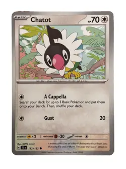 New: 2024 Pokemon TCG Chatot 132 Sv05: Temporal Forces Regular Common - Image 1