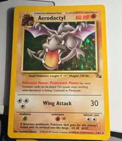 Pokemon TCG - Aerodactyl - 1/62 - Holo Unlimited - Fossil Unlimited [Light Play] - Image 1