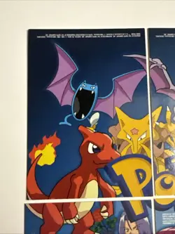 1999 Pokemon Topps TV Animation Series 1 Complete 9 Card Puzzle Set LP/NM - Image 2