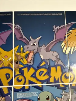 1999 Pokemon Topps TV Animation Series 1 Complete 9 Card Puzzle Set LP/NM - Image 3