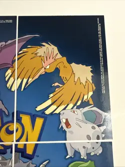 1999 Pokemon Topps TV Animation Series 1 Complete 9 Card Puzzle Set LP/NM - Image 4