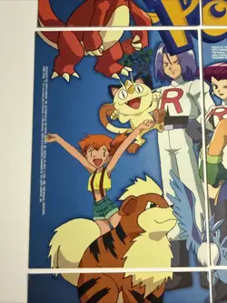 1999 Pokemon Topps TV Animation Series 1 Complete 9 Card Puzzle Set LP/NM - Image 5