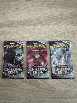 Pokemon Cards Chilling Reign EMPTY Art Packs X3 With Bonus Gift - Image 1
