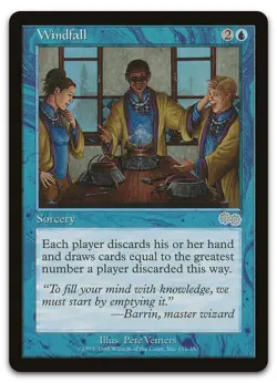 Windfall #111 (LP) Urza's Saga USG Magic MTG - Image 1