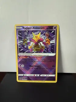 Pokemon TCG Radiant Alakazam 2022 SWSH12 Silver Tempest Holo Card #059/195 - Image 1