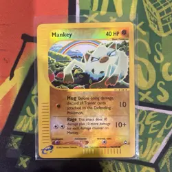 Mankey 92/147 Pokemon Reverse Holo 2022 Eseries 2002 NM/M - Image 1