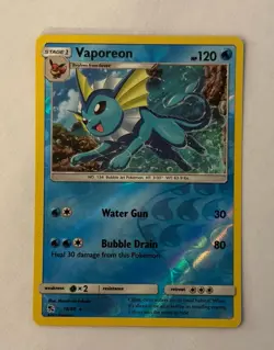 Vaporeon 18/68 Hidden Fates Reverse Holo NM/ M Pokemon TCG - Image 2