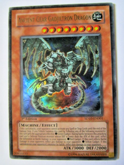 Yugioh! Ancient Gear Gadjiltron Dragon Sd10-En001 Ultra 1st Ed Hard Play!! - Image 1