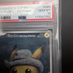 PSA 10 Pikachu With Grey Felt Hat 085 Pokemon X Van Gogh Pokemon - Image 3