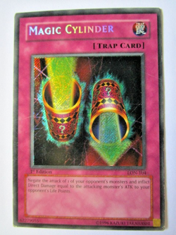 Yugioh! Magic Cylinder Lon-104 1st Ed Secret Rare Hard Play!! - Image 1