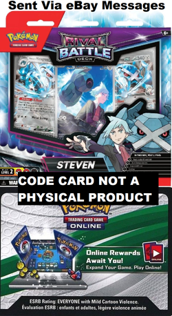 Rival Battle Deck: Steven's Code - Pokemon TCG Live PTCGL - sent via Messages - Image 1