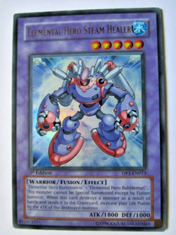 Yugioh! Elemental Hero Steam Healer Dp1-En013 Ultra rare 1st Ed Hard Play!! - Image 1