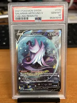 PSA 10 GEM MINT Galarian Articuno V 170/198 Alt Art Chilling Reign 2021 Pokemon - Image 1