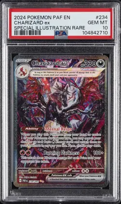 2024 POKEMON PAF EN-PALDEAN FATES SPECIAL ILLUSTRATION RARE CHARIZARD EX PSA 10 - Image 1