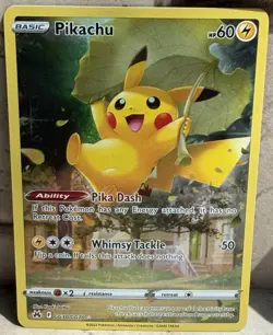 Pokemon Pikachu TCG Holo Ultra Rare Card GG30/GG70 Crown Zenith Galarian Gallery - Image 1