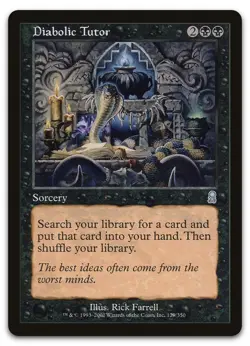 Diabolic Tutor #129 (LP) Odyssey ODY Magic MTG - Image 1