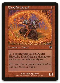 Bloodfire Dwarf #56 (LP) Apocalypse APC Magic MTG - Image 1