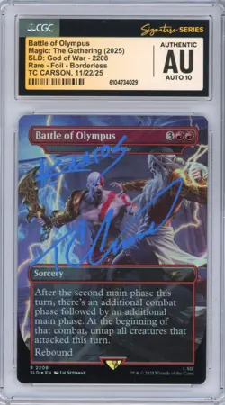 CGC AUTO 10 Signed T.C. Carson Battle of Olympus-World at War (2208) (SLD) - Image 1