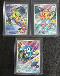 Chimchar, Piplup, Turtwig Pokemon 30th Anniversary First Partner Set of 3 Promo - Image 1