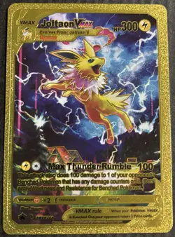 Pokemon Jolteon Vmax SWSH264 Gold Foil Fan Art - Image 1