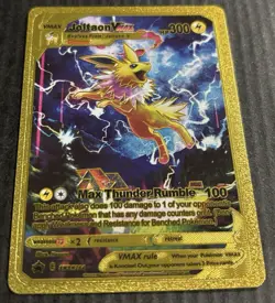 Pokemon Jolteon Vmax SWSH264 Gold Foil Fan Art - Image 2