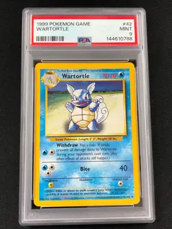 Pokemon 1999 Wartortle 42/102 PSA 9 - Image 1