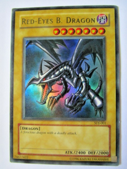 Yugioh! Red-Eyes B. Dragon Sdj-001 Ultra Rare Damaged Play!! - Image 1