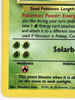 Venusaur MP 15/102 Unlimited Base Set Pokemon TCG Holo - Image 5