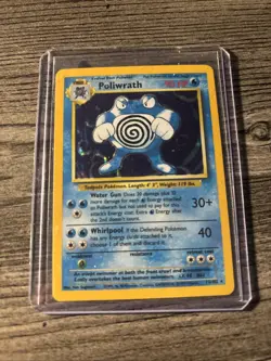 Poliwrath Holo Rare Card Pokemon TCG Base Set 1999 Vintage 013/102 - Image 1