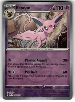 Espeon (Poke Ball Pattern) 033/131 SV: Prismatic Evolutions NM Pokemon Card TCG - Image 1