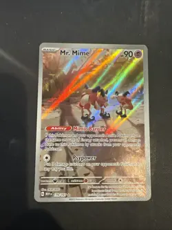 Pokemon TCG Scarlet & Violet 151 Illustration Rare Holo Card Mr. Mime 179/165 - Image 1