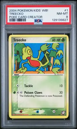 2004 POKEMON KIDS' WB! POKE CARD CREATOR #1 TREECKO PSA 8 - Image 1