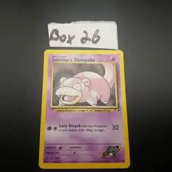 Sabrina's Slowpoke 95/132 - Gym Heroes - VINTAGE WOTC POKEMON CARD - MP/HP - Image 1