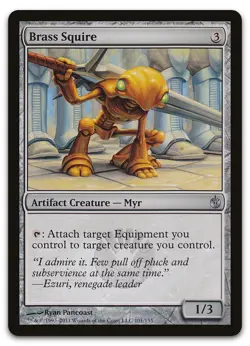 Brass Squire #101 (NM) Mirrodin Besieged MBS Magic MTG - Image 1