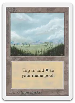 Plains (B) (LP) Unlimited Edition 2ED Magic MTG - Image 1